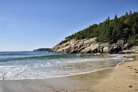Sand Beach In Acadia National Park Maine Photograph By Brendan Reals