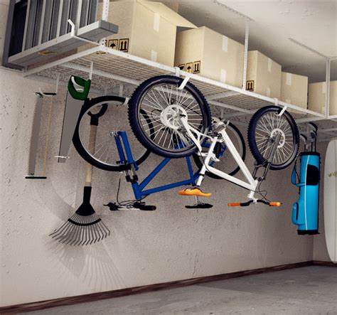 Are your bikes in the way? FLEXIMOUNTS 3x8 Heavy Duty Overhead Garage Adjustable ...