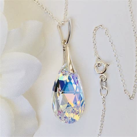 28mm Ab Pendant Made With Swarovski Crystals Crystal Elegance