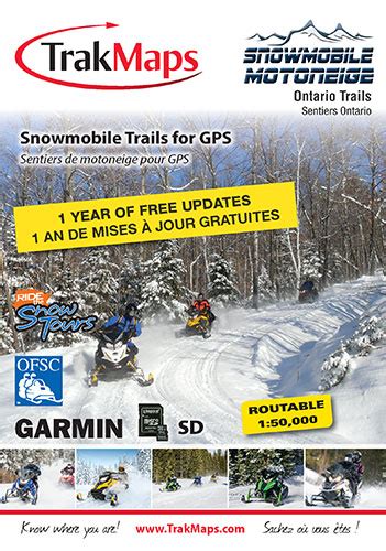 Snowmobile Ontario Map For Garmin Gps Including Routable Official Ofsc