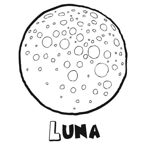 Dibujo De La Luna Para Imprimir Y Colorear