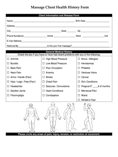 printable short massage intake form fill out and sign printable pdf template airslate signnow