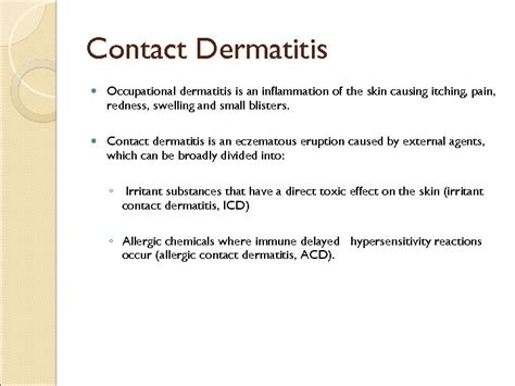 Occupational Skin Diseases Introduction The Second Cause