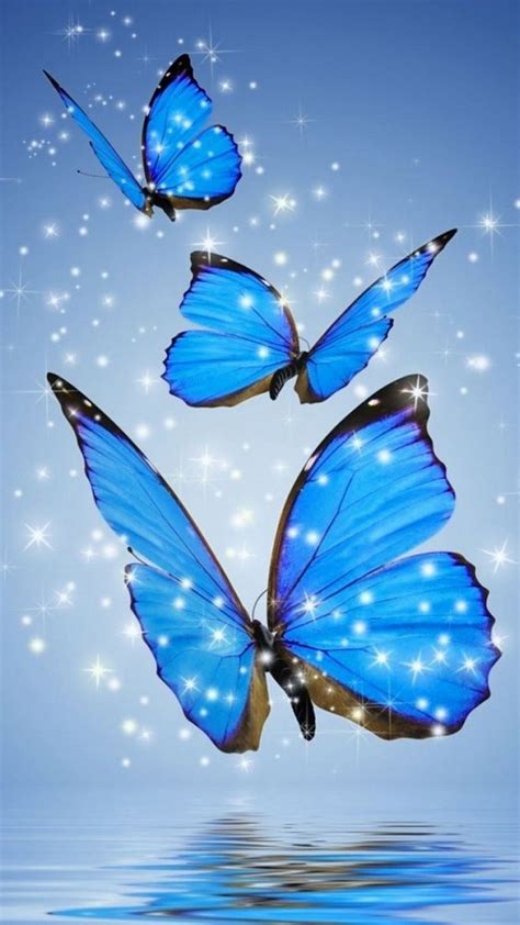 Download Blue Butterfly Wallpaper For Phone Cute By Kdavies Upload