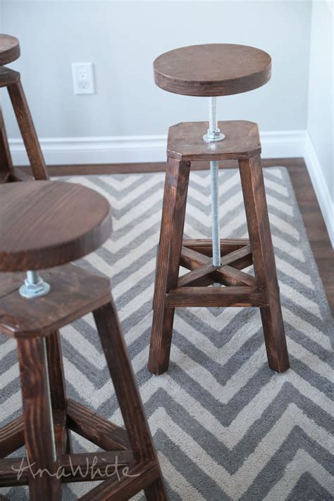 All opinions are my own. Ana White | Industrial Adjustable Height Bolt Bar Stool ...