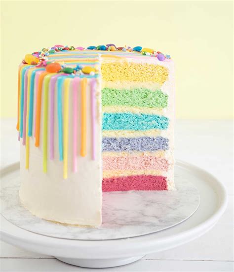 Velvet Pastel Drip Cake Drip Cakes Rainbow Birthday Cake Cake