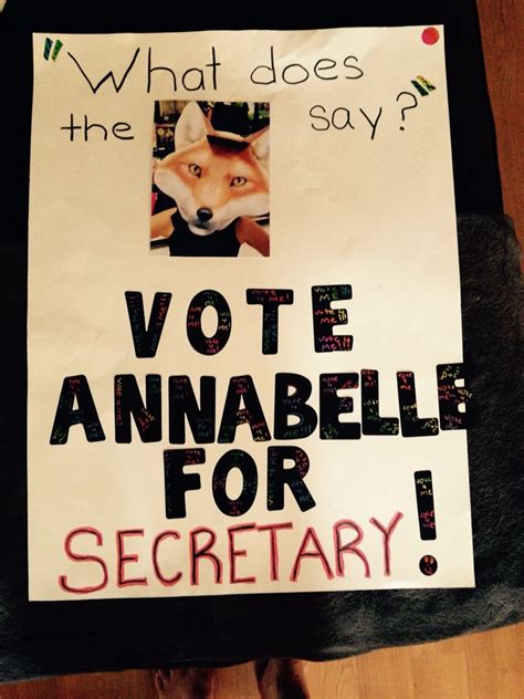 Annabelles Student Council Campaign Posters Student Council Posters