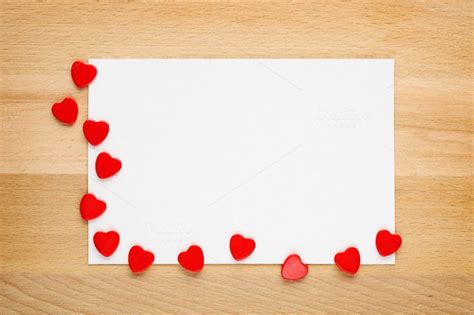 Blank Valentines Card Featuring Blank Card And Concept Valentines
