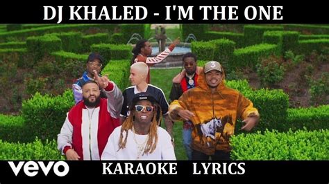 Dj Khaled Im The One Karaoke Cover Lyrics Youtube