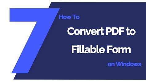 How To Convert Pdf To Fillable Form On Windows Pdfelement Youtube