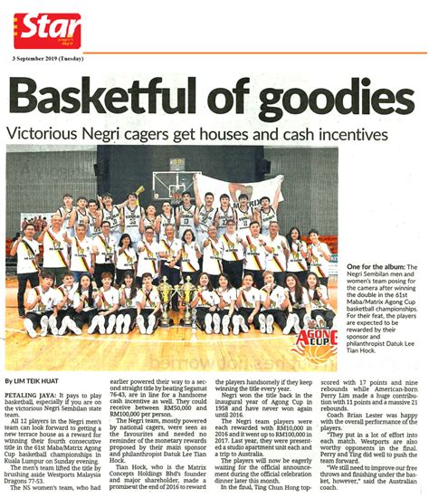 Matrix concepts holdings berhad (mchb) operates as property developer based in negeri sembilan. Basketful of Goodies Victorious Negri cagers get houses ...