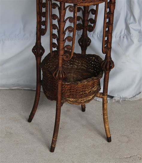Bargain Johns Antiques Antique Wicker Victorian Sewing Stand