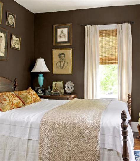 Hints of chocolate brown recall the coloring of the wood floor, tables, and chair frames. Chocolate Brown Bedrooms: Inspiration & Ideas