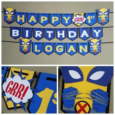 Wolverine Birthday Banner, Wolverine Banner, X-Men Banner, Logan Banner, Wolverine (With images ...