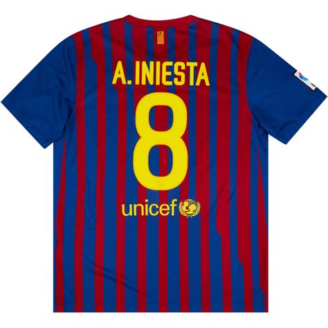 2011 12 Barcelona Home Shirt Iniesta 8 Excellent 910 L