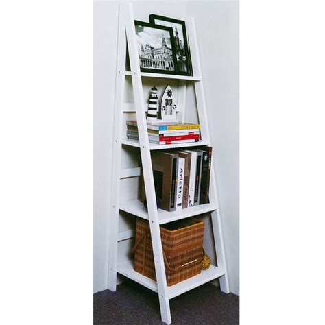 Scott Ladder 4 Tier Storage Display Shelves White Watsons On
