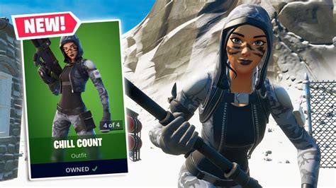 New Chill Count Skin Gameplay In Fortnite Permafrost Set Youtube