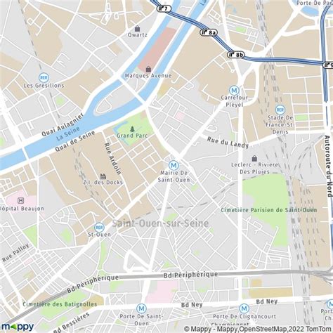 Plan Saint Ouen Sur Seine Carte De Saint Ouen Sur Seine 93400 Et
