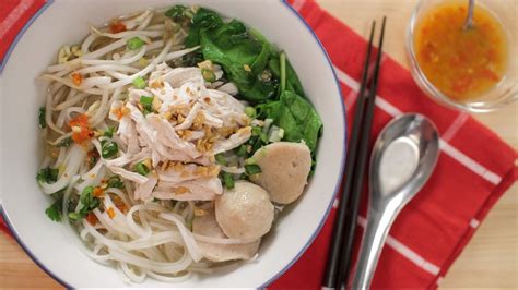 Adding the chicken makes this dish a. authentic thai chicken noodle soup recipe