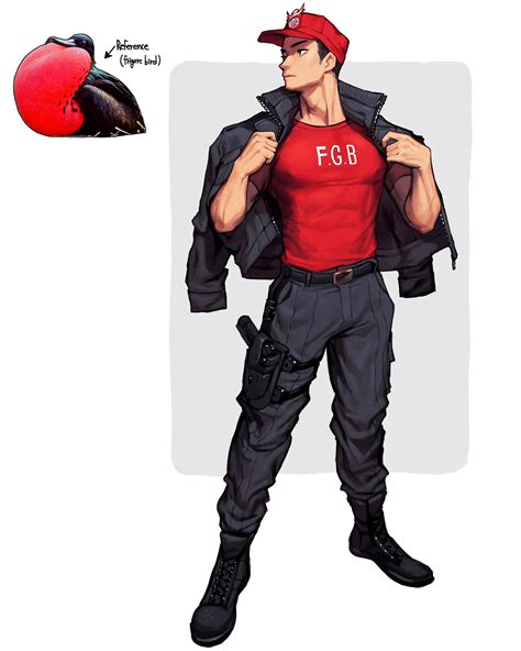 A Drawing Of A Man In Red Shirt And Black Pants With An Apple Behind Him