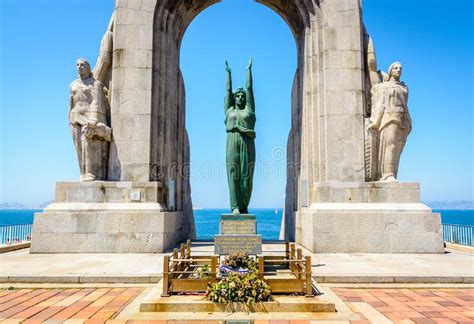 Front View Of The Memorial To The Eastern Army In Marseille France
