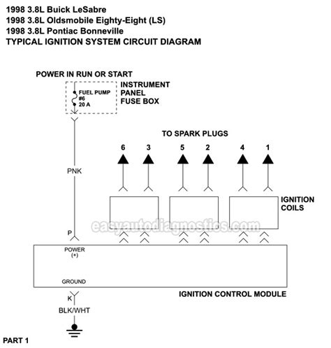 Ignition System Circuit Diagram (1998 3.8L Buick, Oldsmobile, Pontiac)