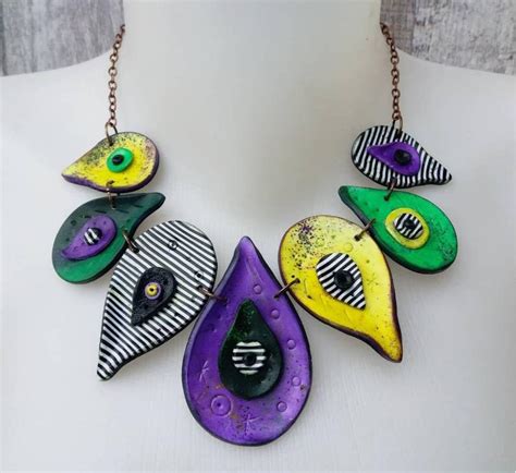 Colorful Polymer Clay Necklace