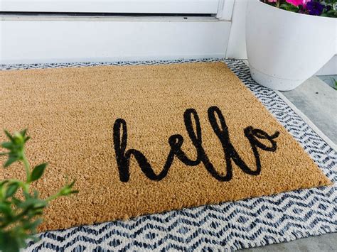 Painted Welcome Mat And Diy Wreath With Cricut Maker Small Stuff Counts