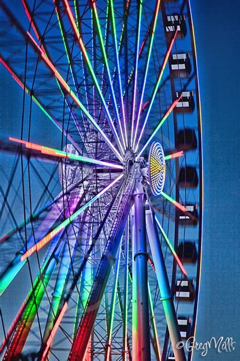 This Is A Long Exposure Of The Ferris Wheel At Dusk The Way The Lights