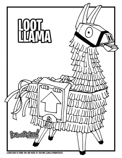 Fortnite Llama Coloring Pages Coloring Home