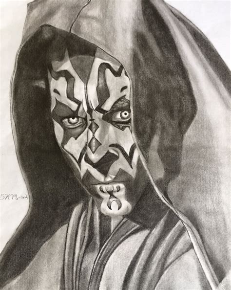 Darth Maul Pencil Drawing Graphite Art And Collectibles Jan