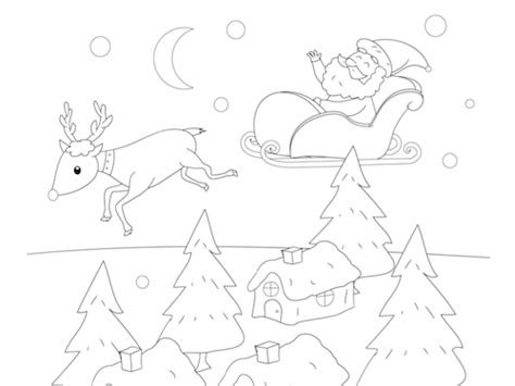 Mooie kleurplaten om te printen en in te kleuren over allerlei onderwerpen en thema's. Kerstman in Arreslee Kleurplaat - Kleurplaten Printen op Minipret.nl