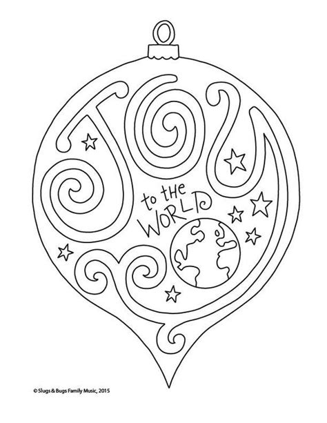 Joy to the World Christmas Coloring Page / Kids Holiday / - Etsy
