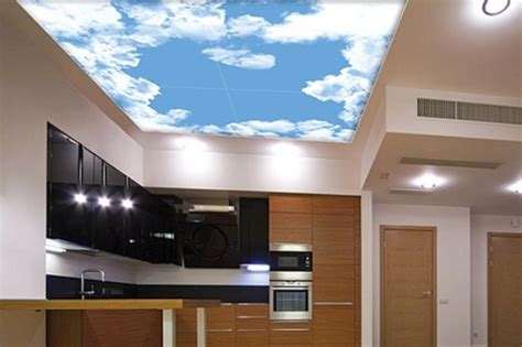 Painted ceilings with fashionable color palettes. Installing stained glass panels in false ceiling designs