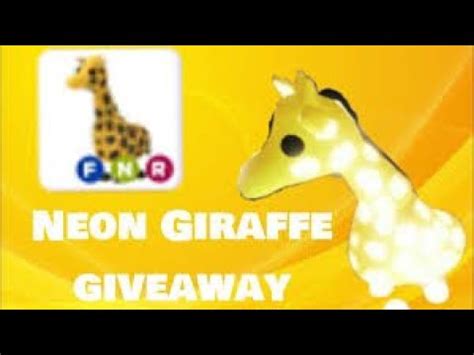 Giraffes are under threat, both in captivity and in the wild. Neon Giraffe Adopt Me Giveaway! 🎃 - YouTube