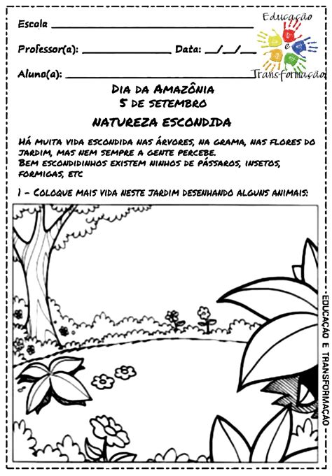 Atividade Flora Educação Infantil