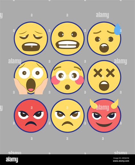 Iphone Whatsapp Emojis High Quality Emoticons Isolated On A White