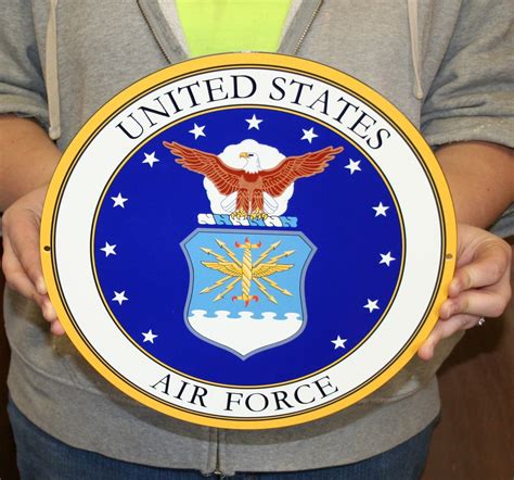 Air force hats & caps here and save, plus get free usps domestic shipping on orders $100 or more. US AIR FORCE SEAL ROUND STEEL SIGN 12×12 | Custom Steel ...