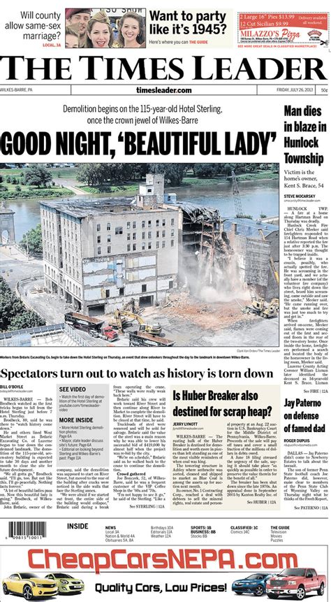 Joe Butkiewicz, Wilkes-Barre Times Leader Editor, Resigns: 'My Old