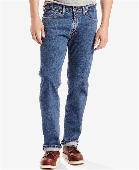 Levis Mens 505 Regular Straight Fit Stretch Jeans Macys
