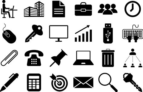 Office Vector Icon Set On White Background 7629940 Vector Art At Vecteezy