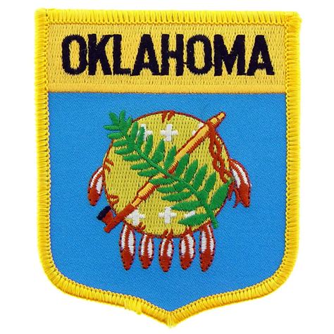 Oklahoma State Flag Shield Patch 2 78 X 3 12