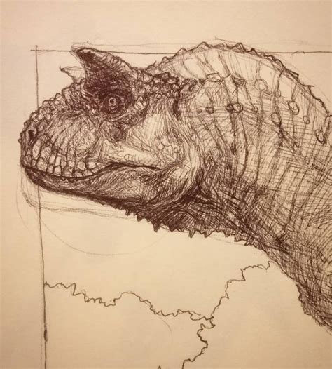 Hikigane Creatures On Instagram The Dino That I Love The Most To Draw Carnotaurus Sketch