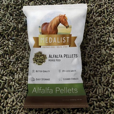 Medalist Alfalfa Pellets Complete Horse Feed 50 Lb Bag