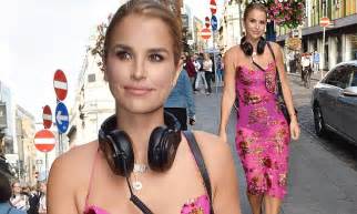 Vogue Williams Flashes Underwear In Sheer Dress In Dublin Daily Mail Online