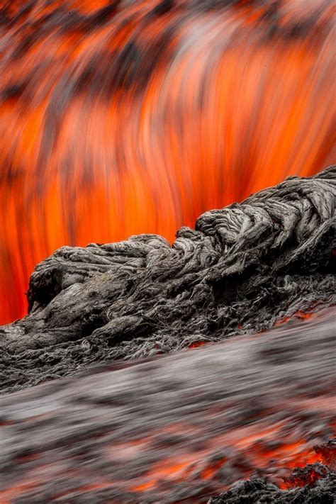 Огненные пейзажи Tom Kualii Volcano Nature Fire