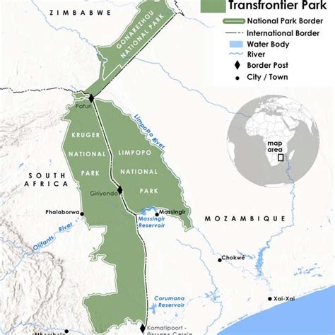 Great Limpopo Transfrontier Park Cartography By Benjamin Sweet Boise