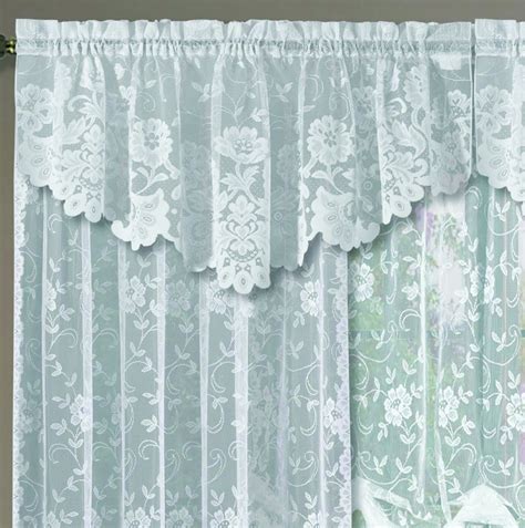 Grace Shabby Chic Floral Lace Window Curtain Panelsballoon Etsy