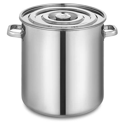 stainless large stock pot 34 50 70 90 130 170 l brew boiling stew soup cooking ebay