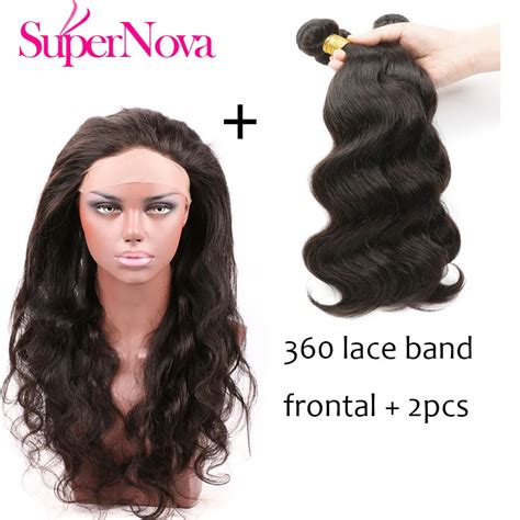 8a Best 360 Lace Frontal Closure With 2bundles Peruvian Body Wave Lace Frontal With Bundle Body